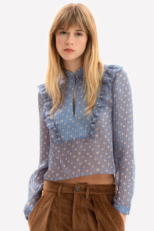 CELESTE - Silk blouse Monet