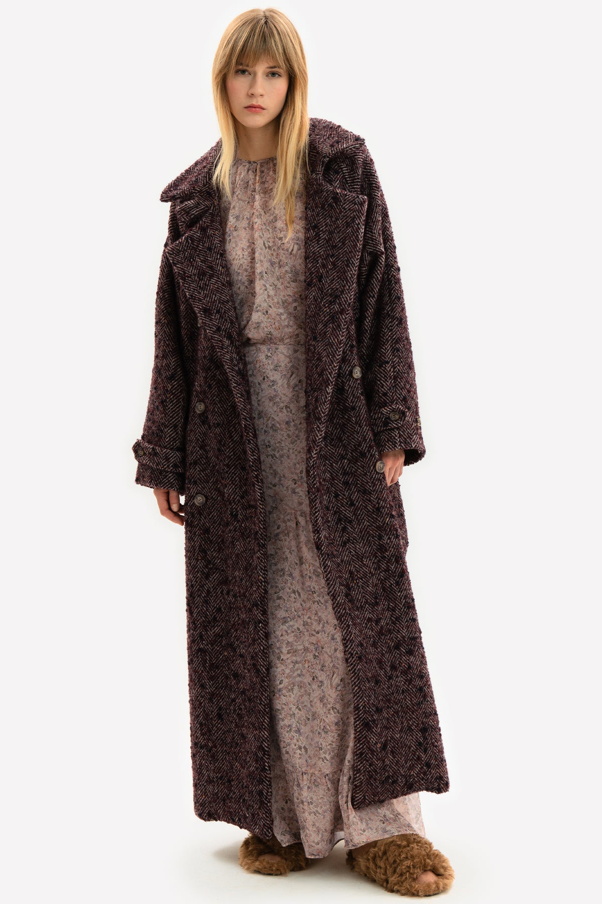 VIVIENNE - Oversized tweed coat Downtown