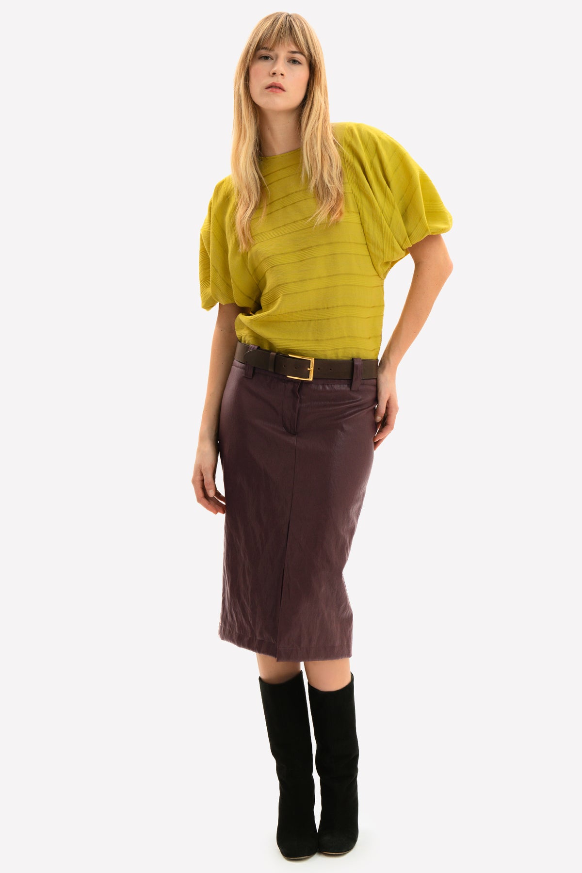 NOEMI - Eco-leather skirt Rock