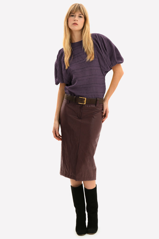 NOEMI - Eco-leather skirt Rock