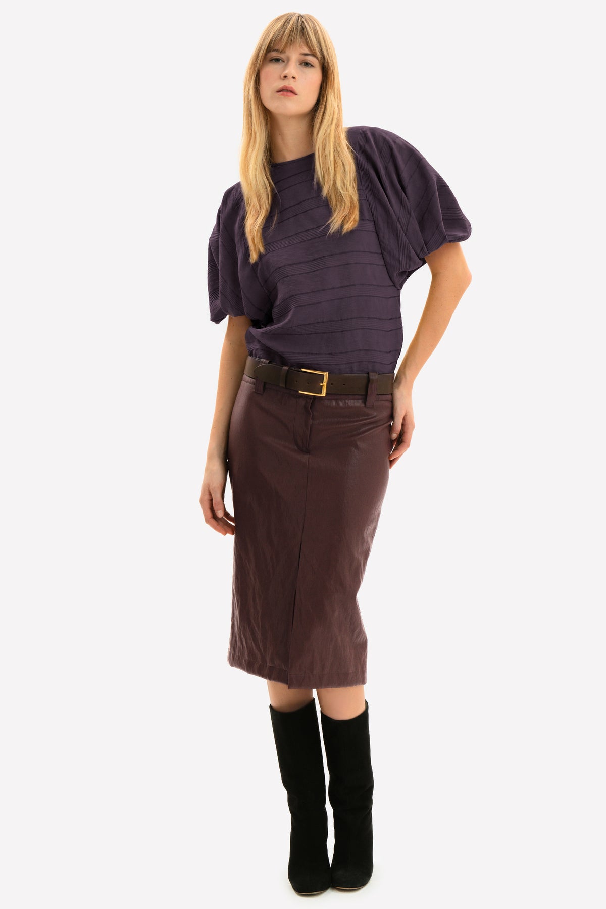 NOEMI - Eco-leather skirt Rock
