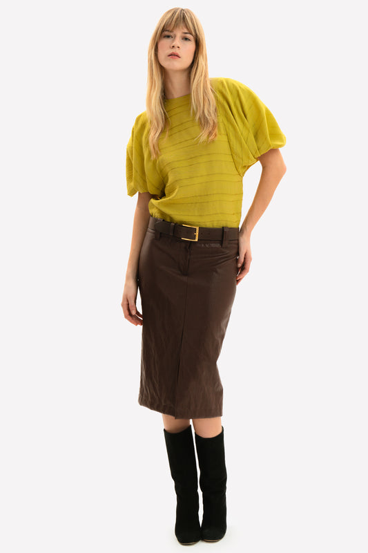NOEMI - Eco-leather skirt Rock