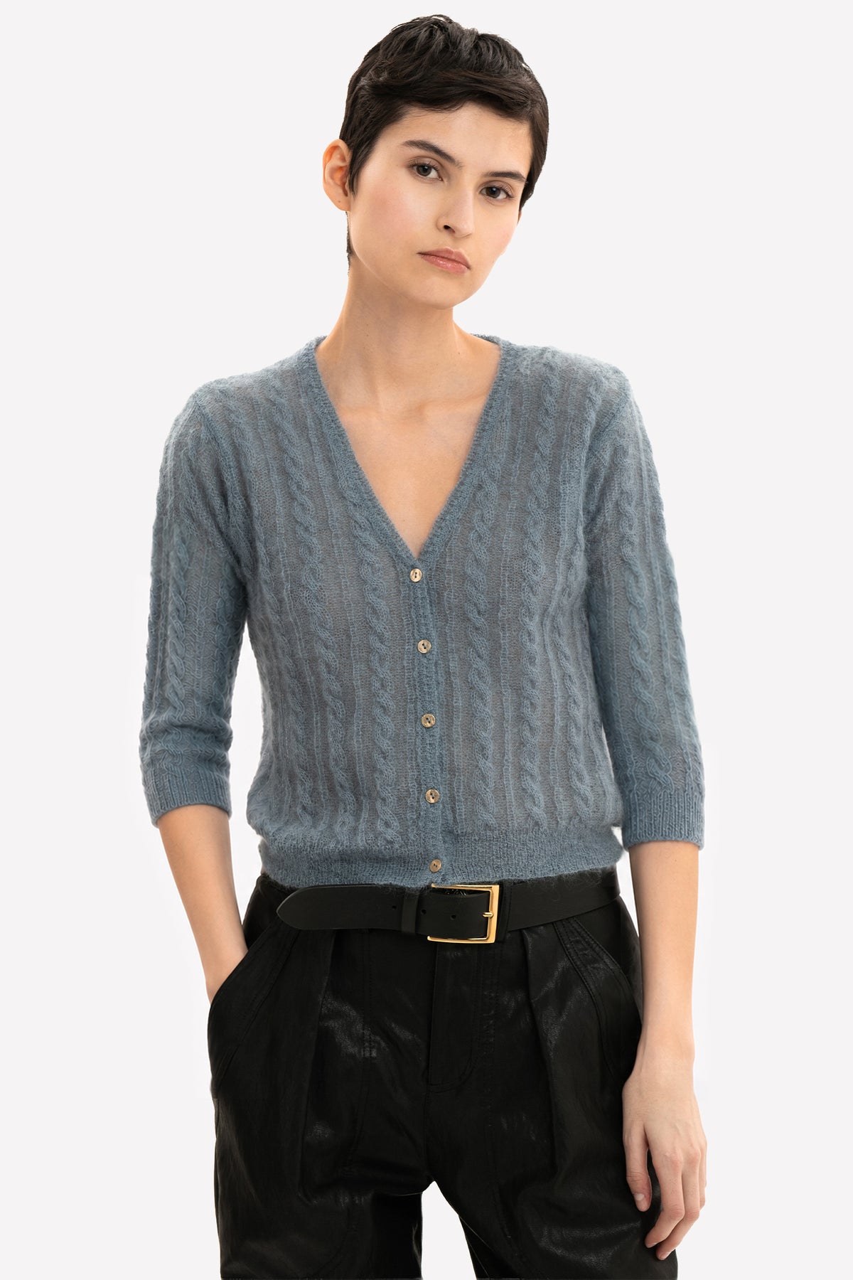 ELVIRA - Cardigan in mohair Bretagne