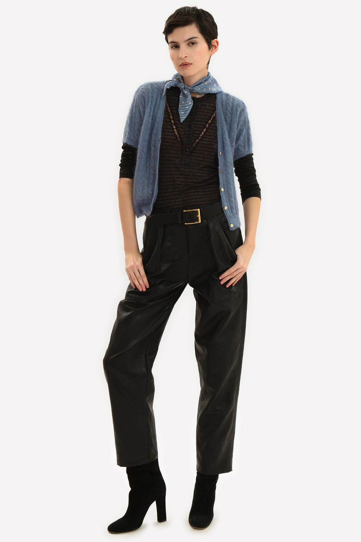 STELLA - Pantalone in eco-leather Rock