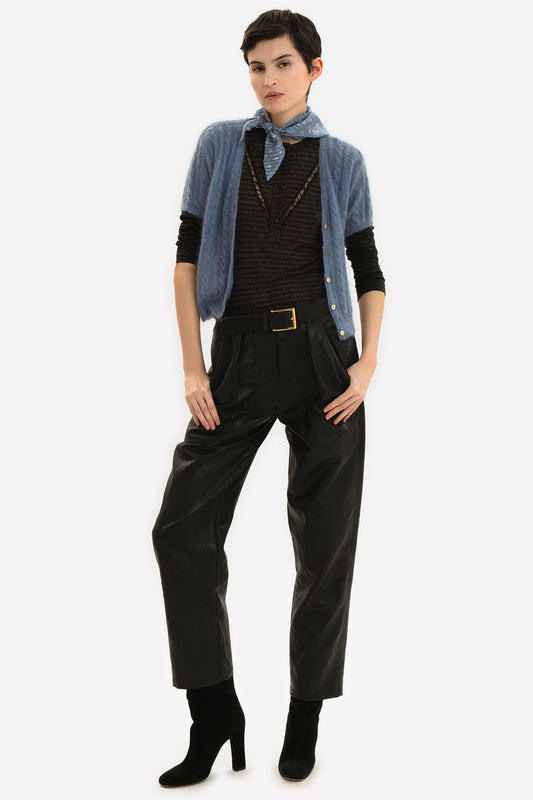 STELLA - Pantalone in eco-leather Rock
