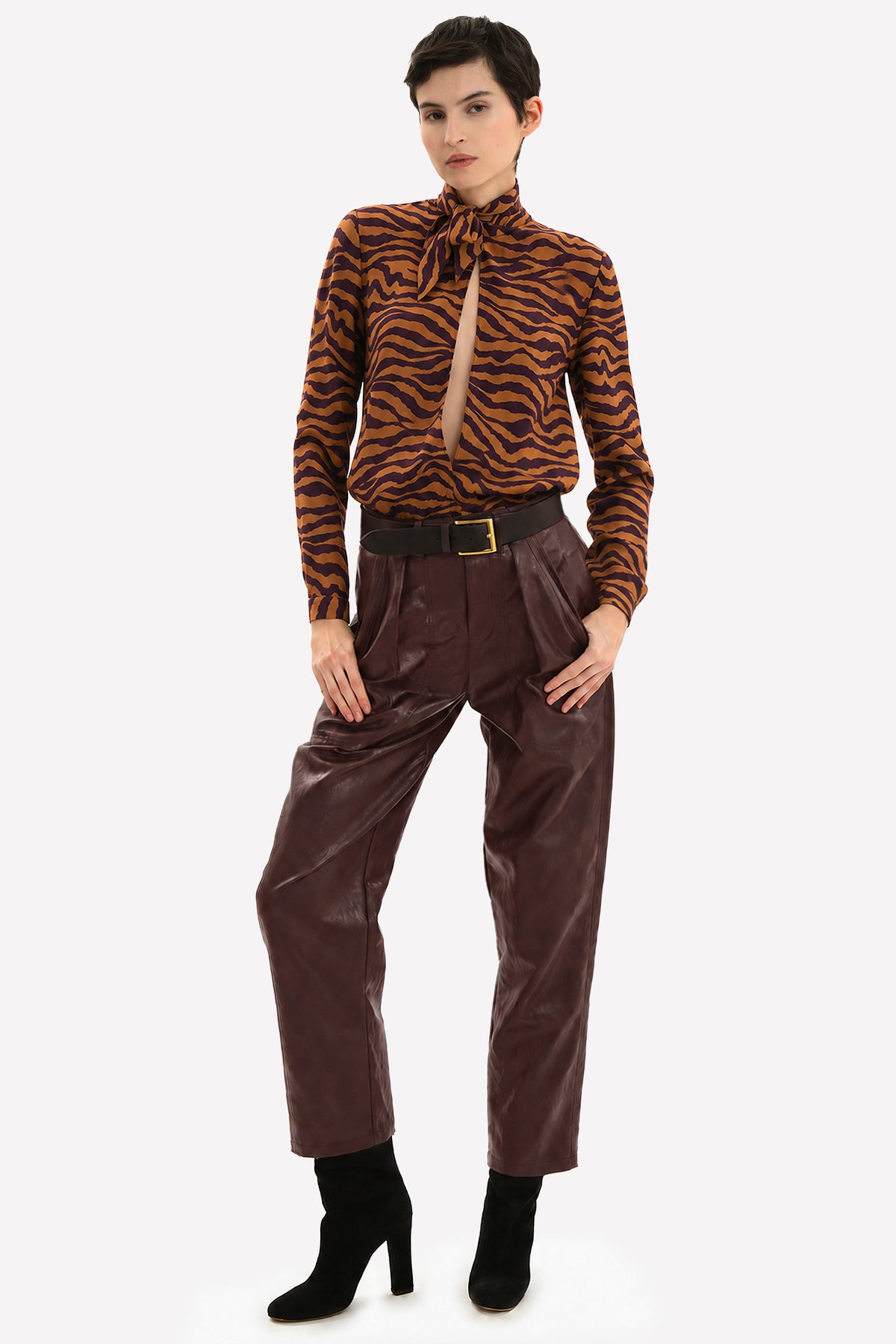 LIVIA - Pantaloni in eco-leather Rock