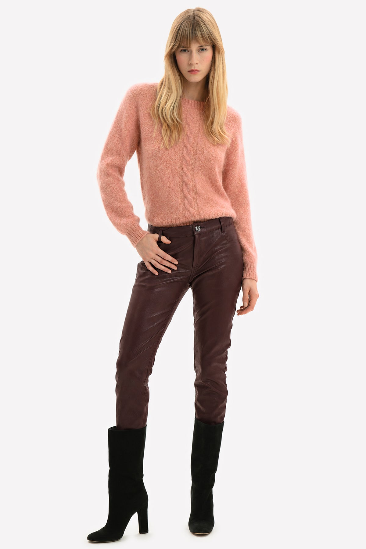 FLAMINIA - Pantaloni in eco-leather Rock