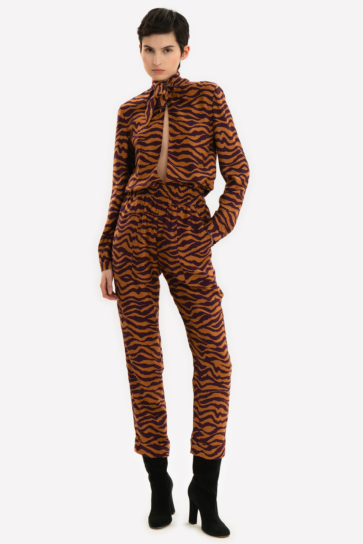 AMINTA - Trousers Zebra