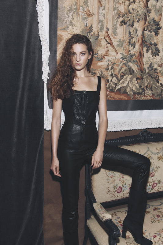 VIOLA - Tuta in eco-leather Rock