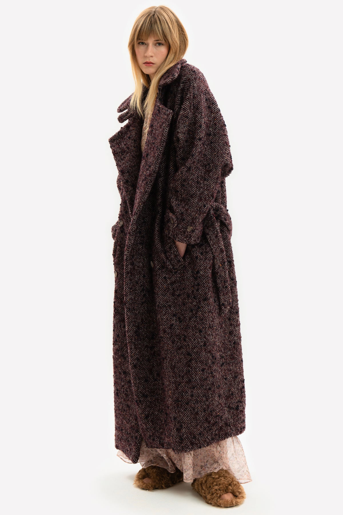 VIVIENNE - Oversized tweed coat Downtown