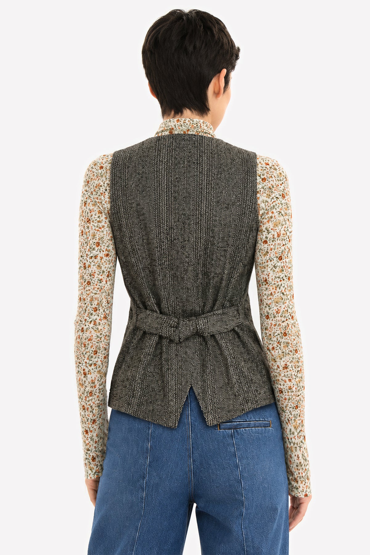 AMBRA - Gilet in lana Saltpepper