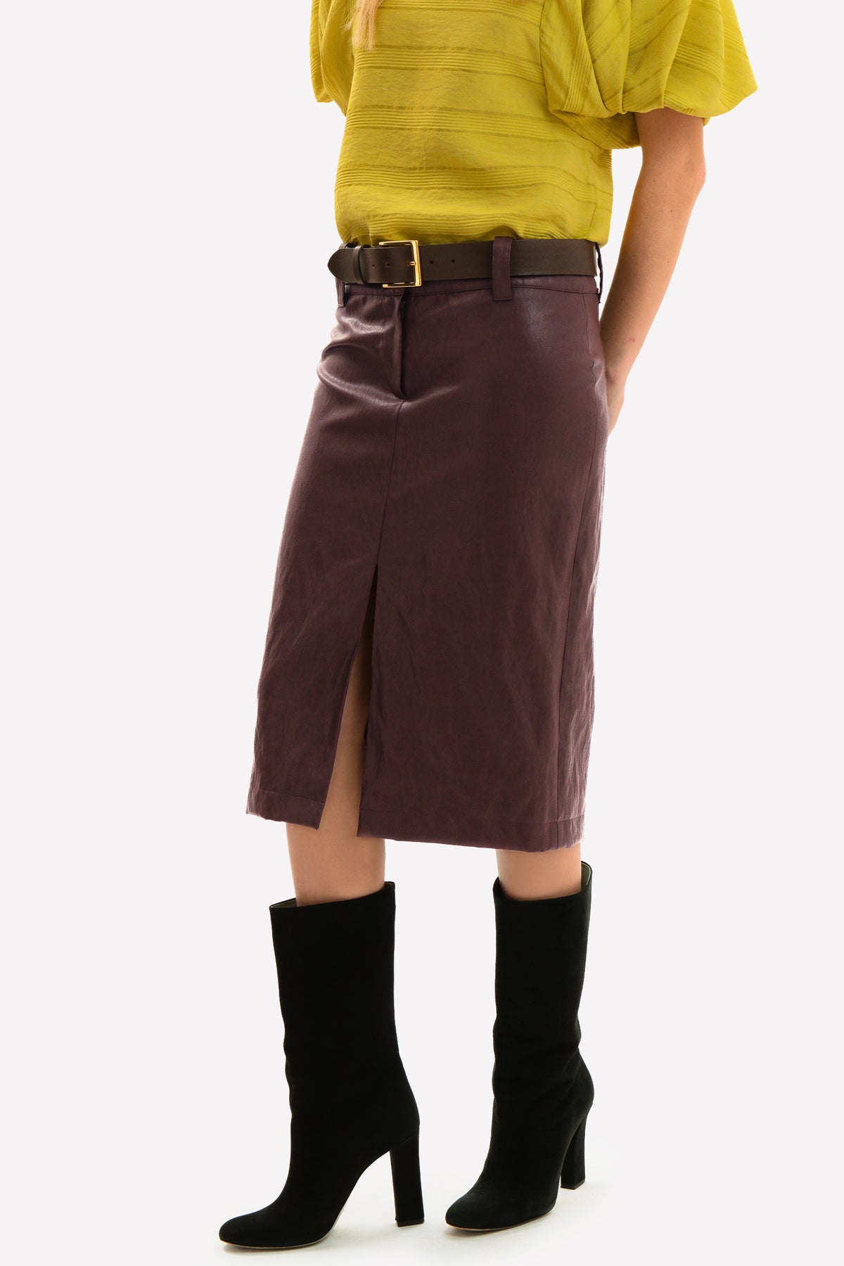 NOEMI - Eco-leather skirt Rock