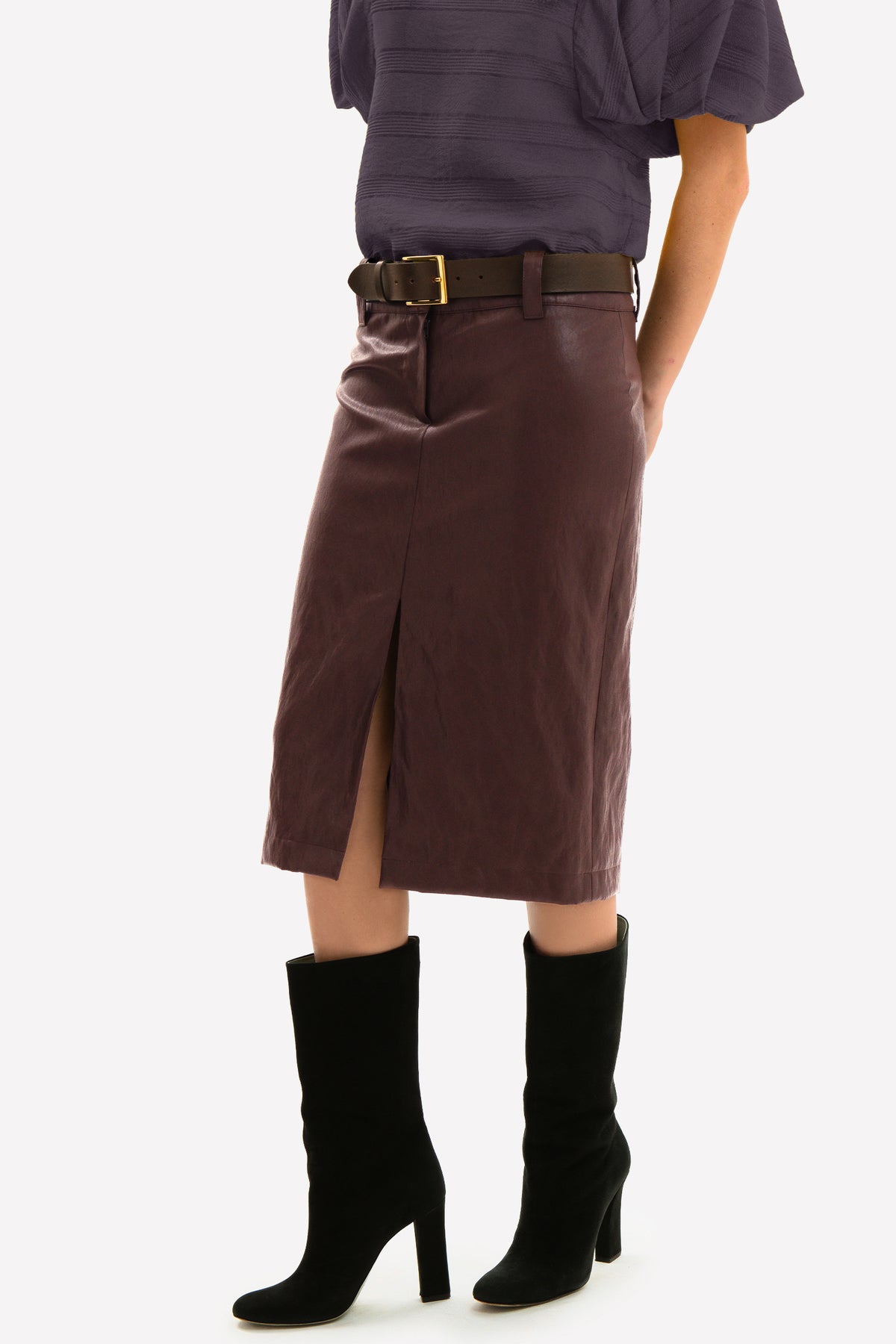 NOEMI - Eco-leather skirt Rock