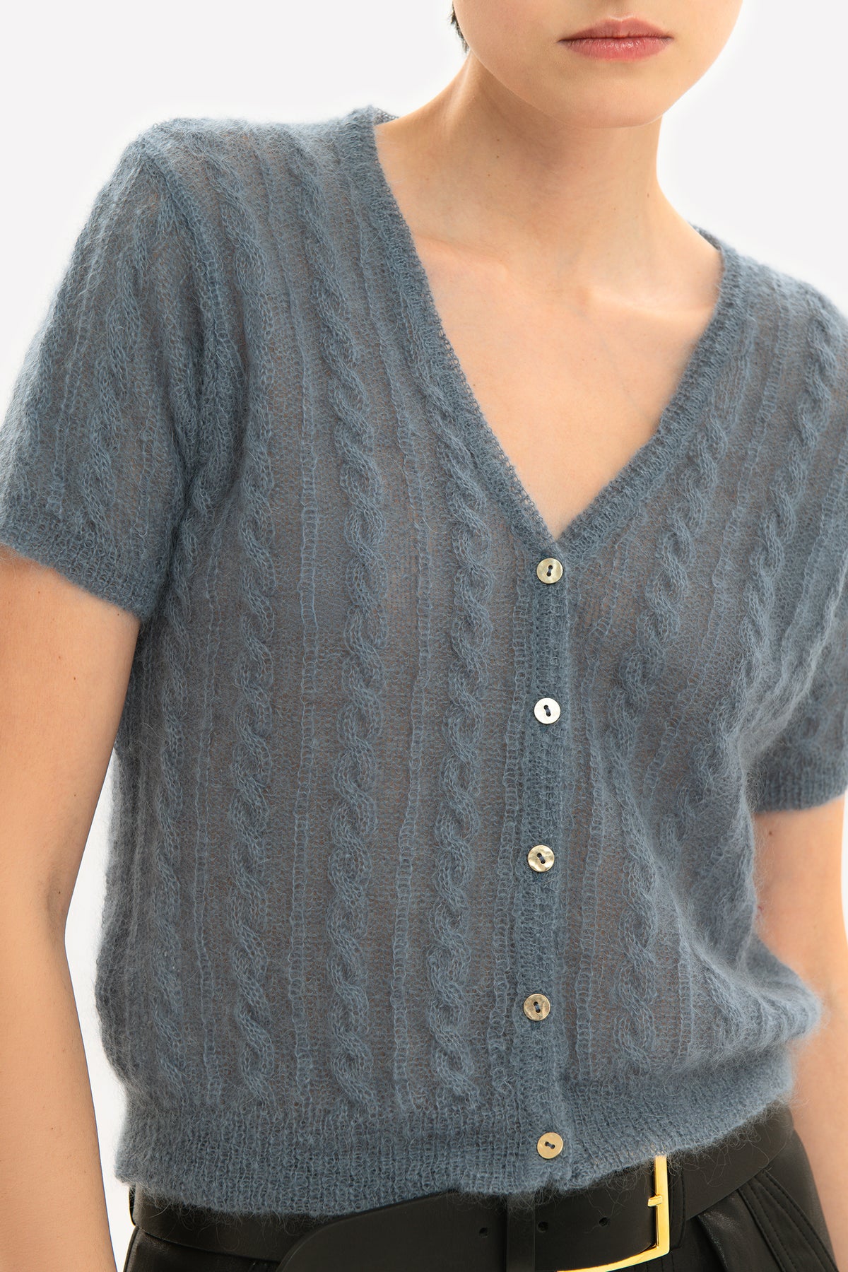 ALLEGRA - Cardigan in mohair Bretagne