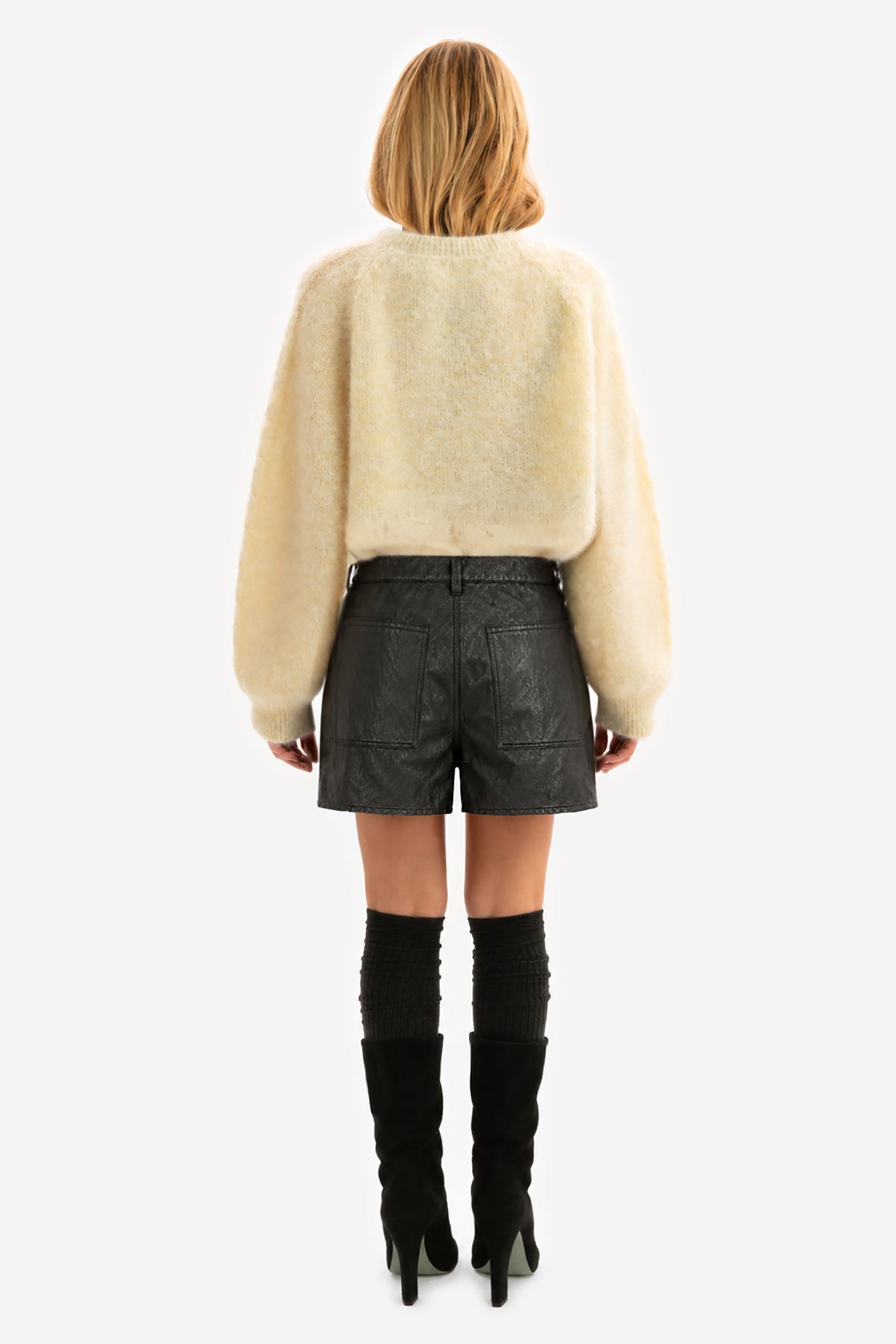 LETIZIA - Shorts in eco-leather Rock