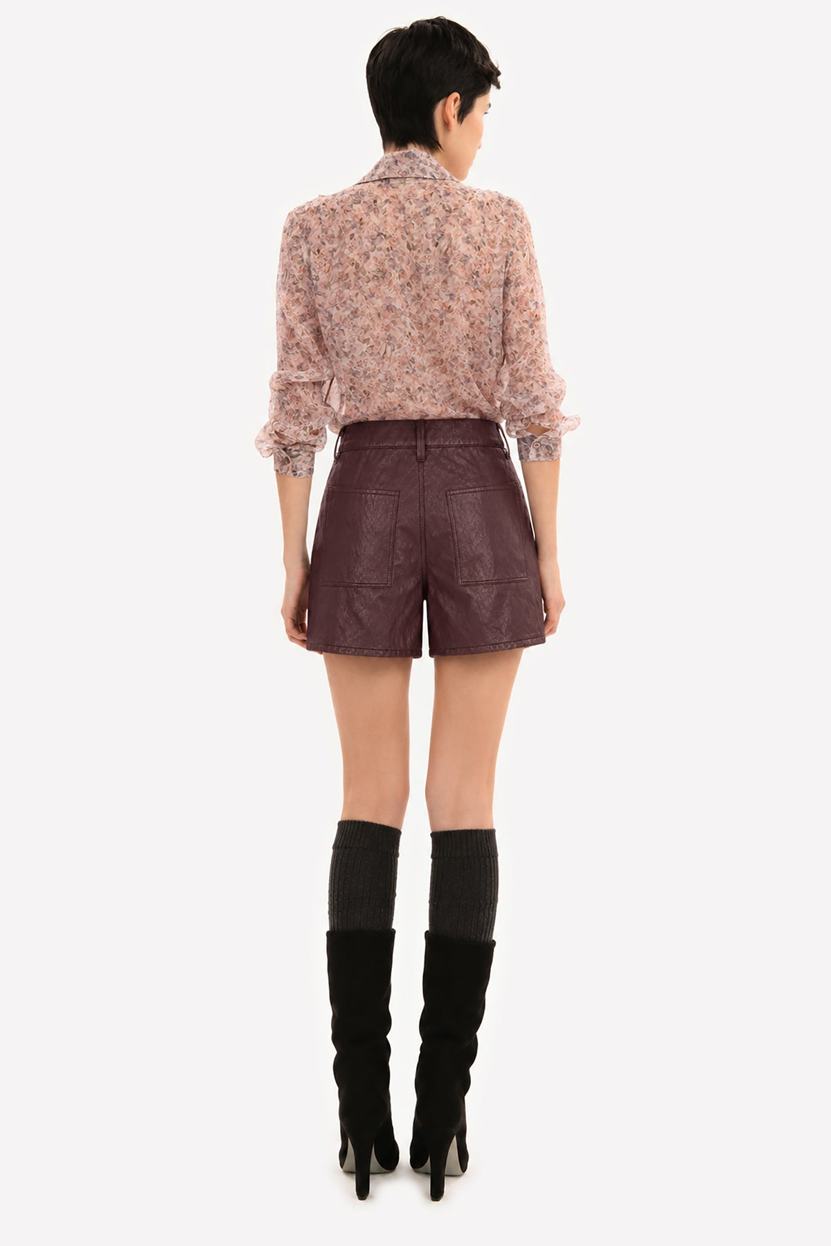 SABRINA - Shorts in eco-leather Rock