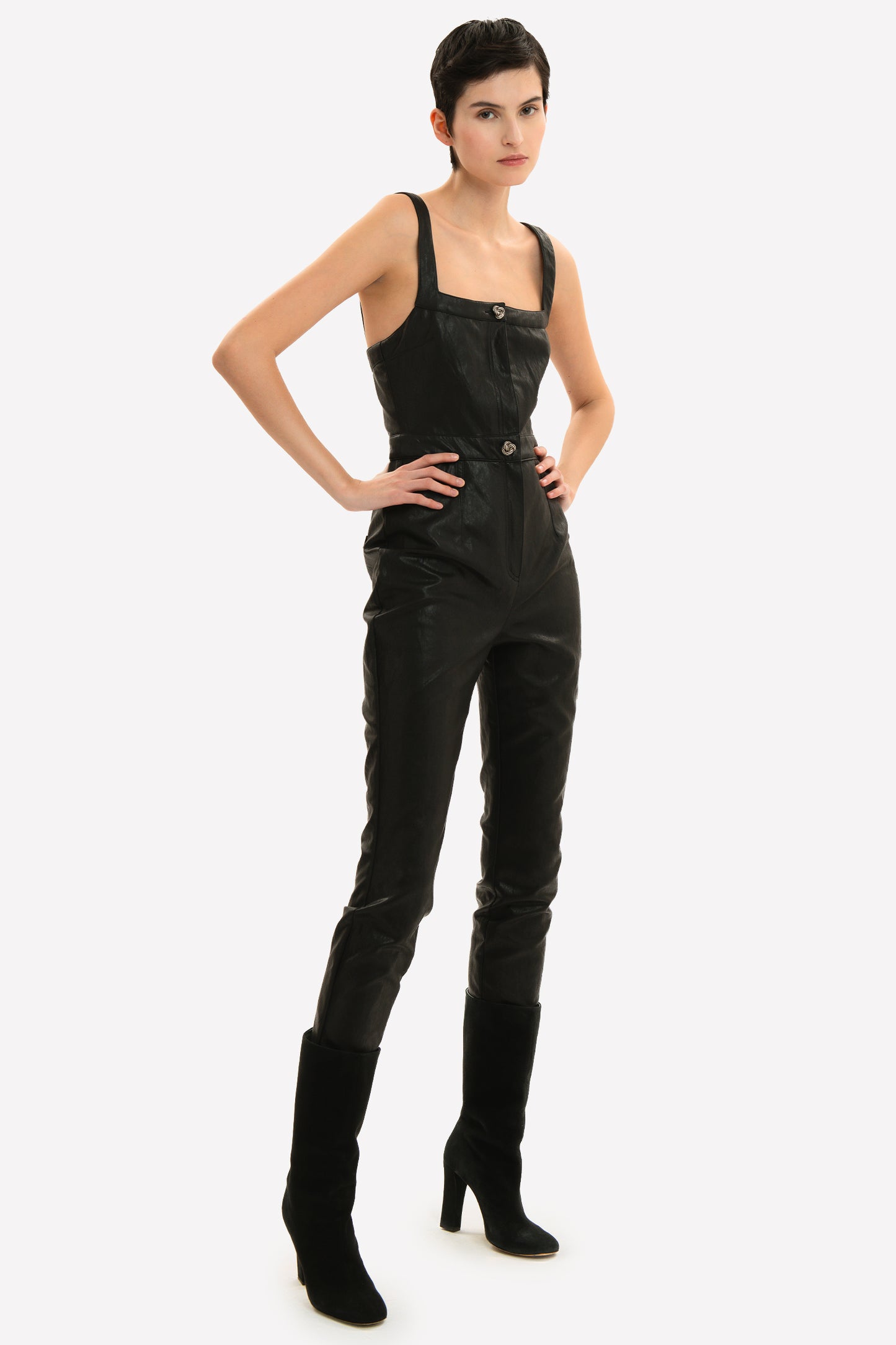 VIOLA - Tuta in eco-leather Rock