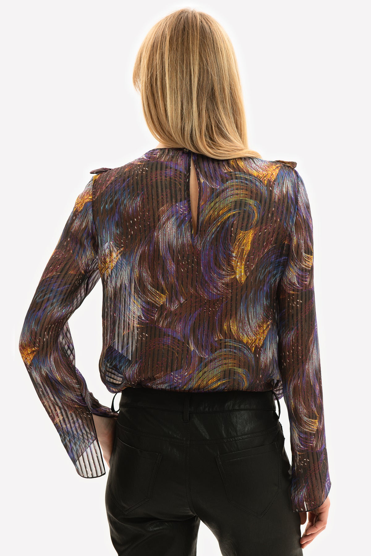DAFNE - Blusa in seta Moulin Rouge