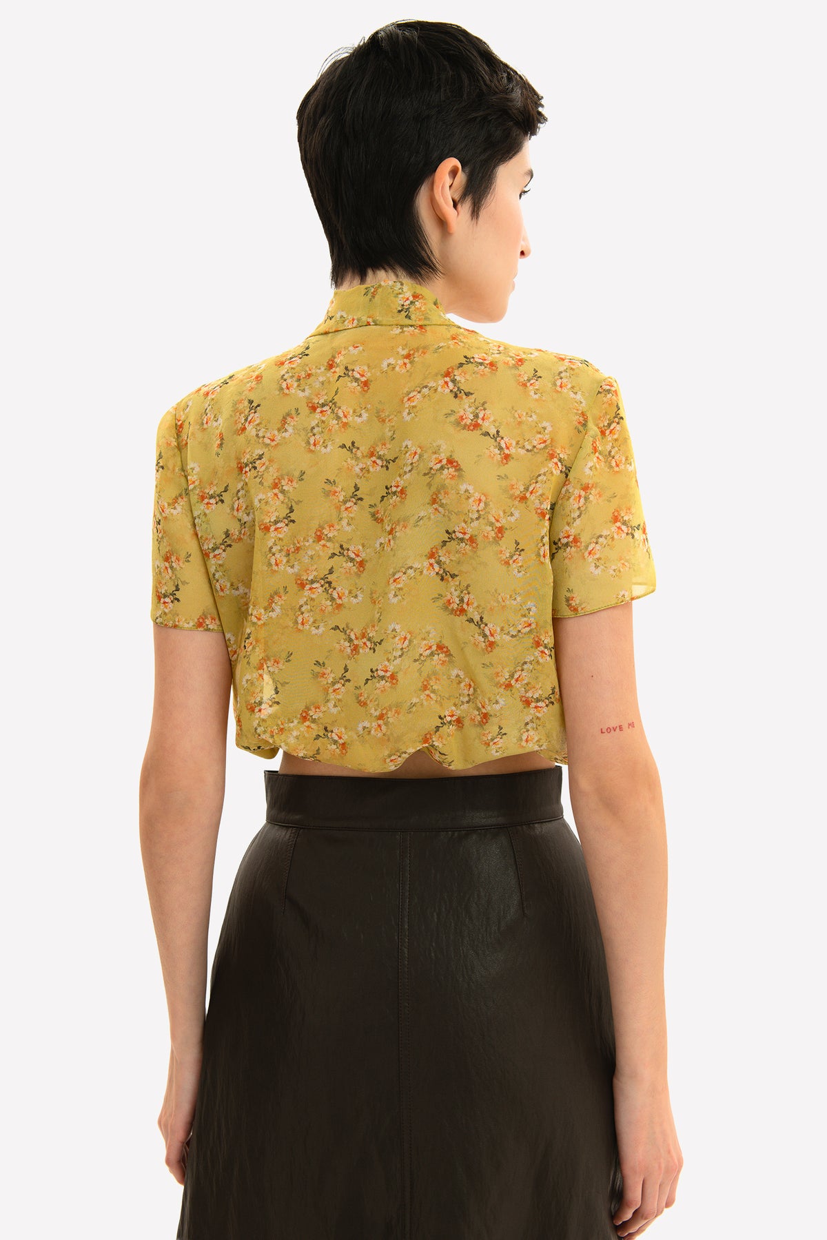 MIA - Silk Crop Blouse Goldie