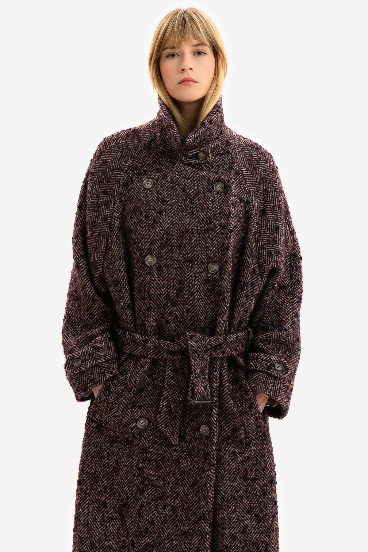 VIVIENNE - Oversized tweed coat Downtown