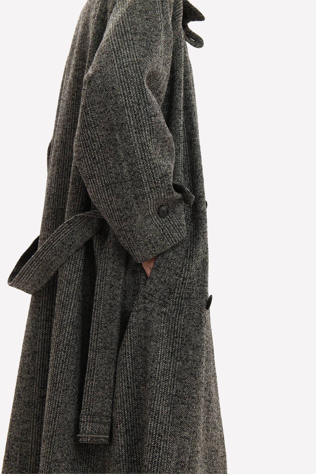 JOSEPHINE - Wool coat Saltpepper