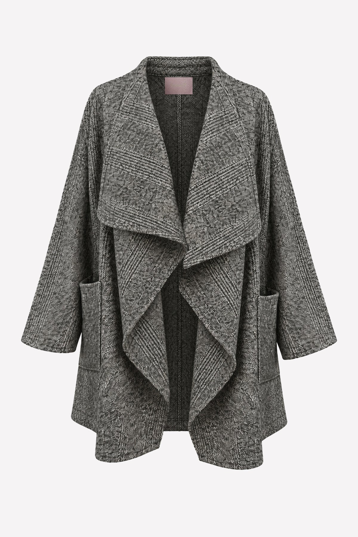 SVEVA - Oversized wool jacket Saltpepper