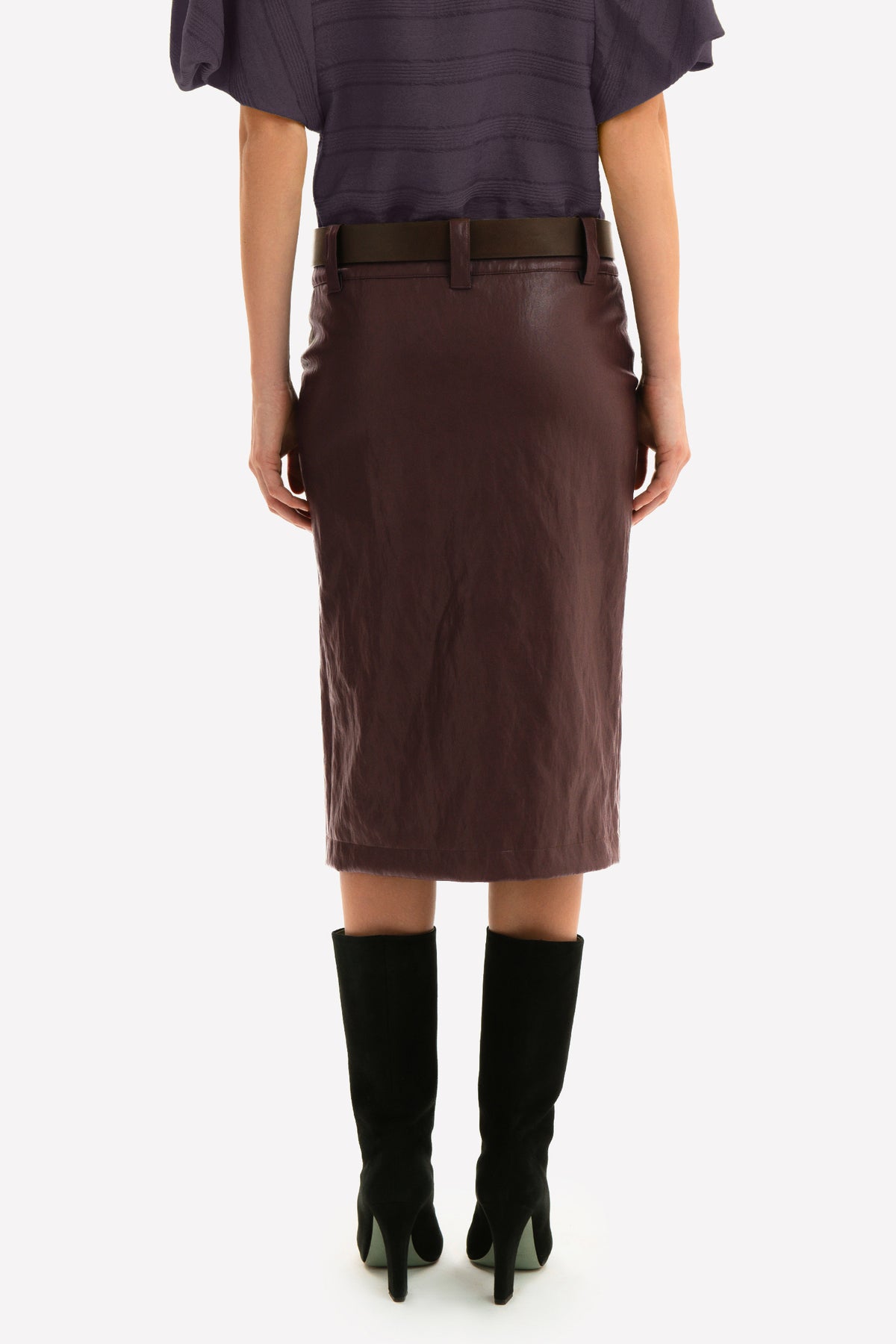 NOEMI - Eco-leather skirt Rock