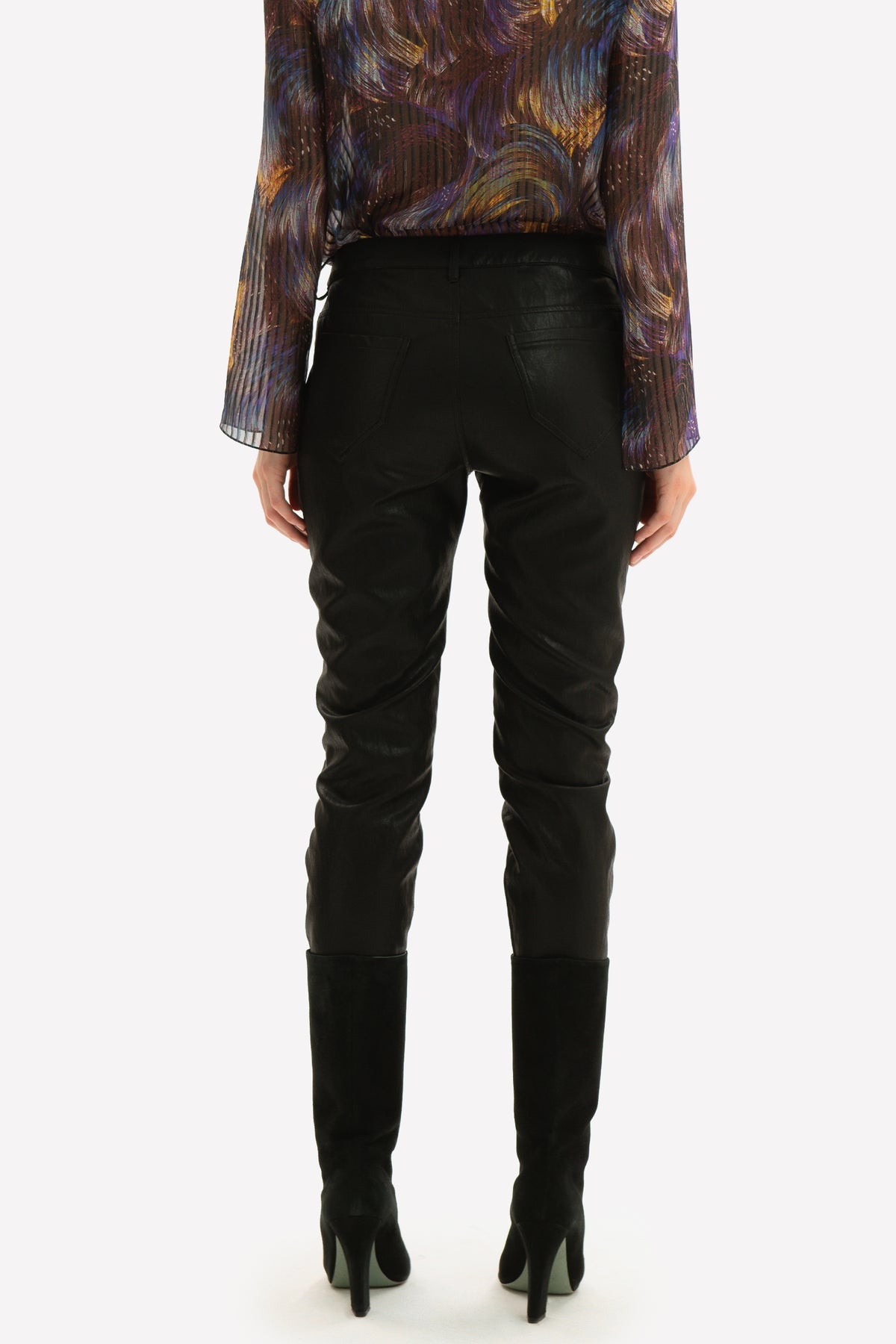 PENELOPE - Eco-leather trousers Rock