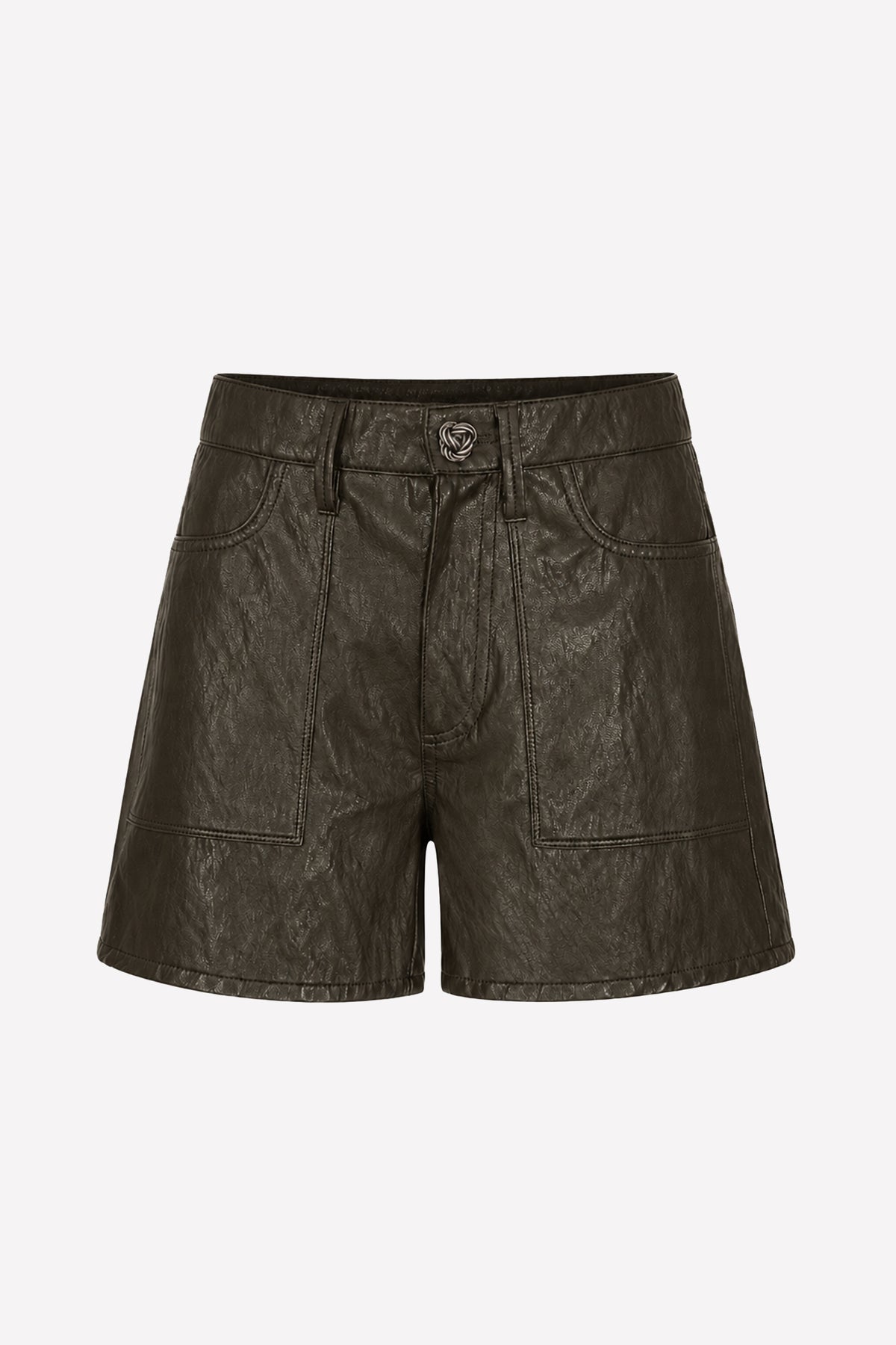 PAOLA - Shorts in eco-leather Rock