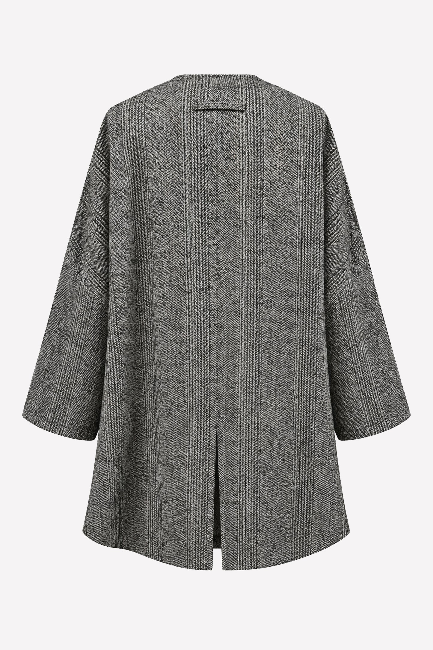SVEVA - Oversized wool jacket Saltpepper