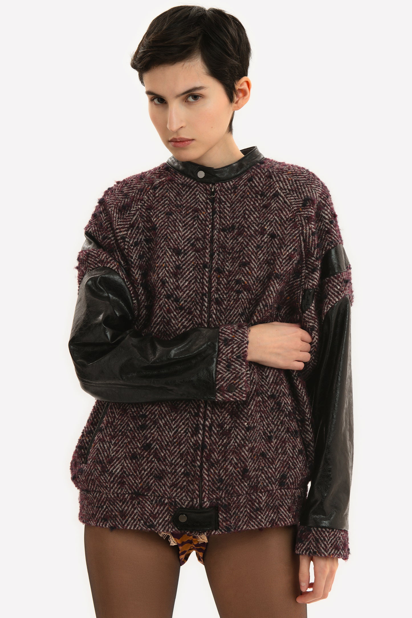 DELIA - Tweed bomber jacket Downtown