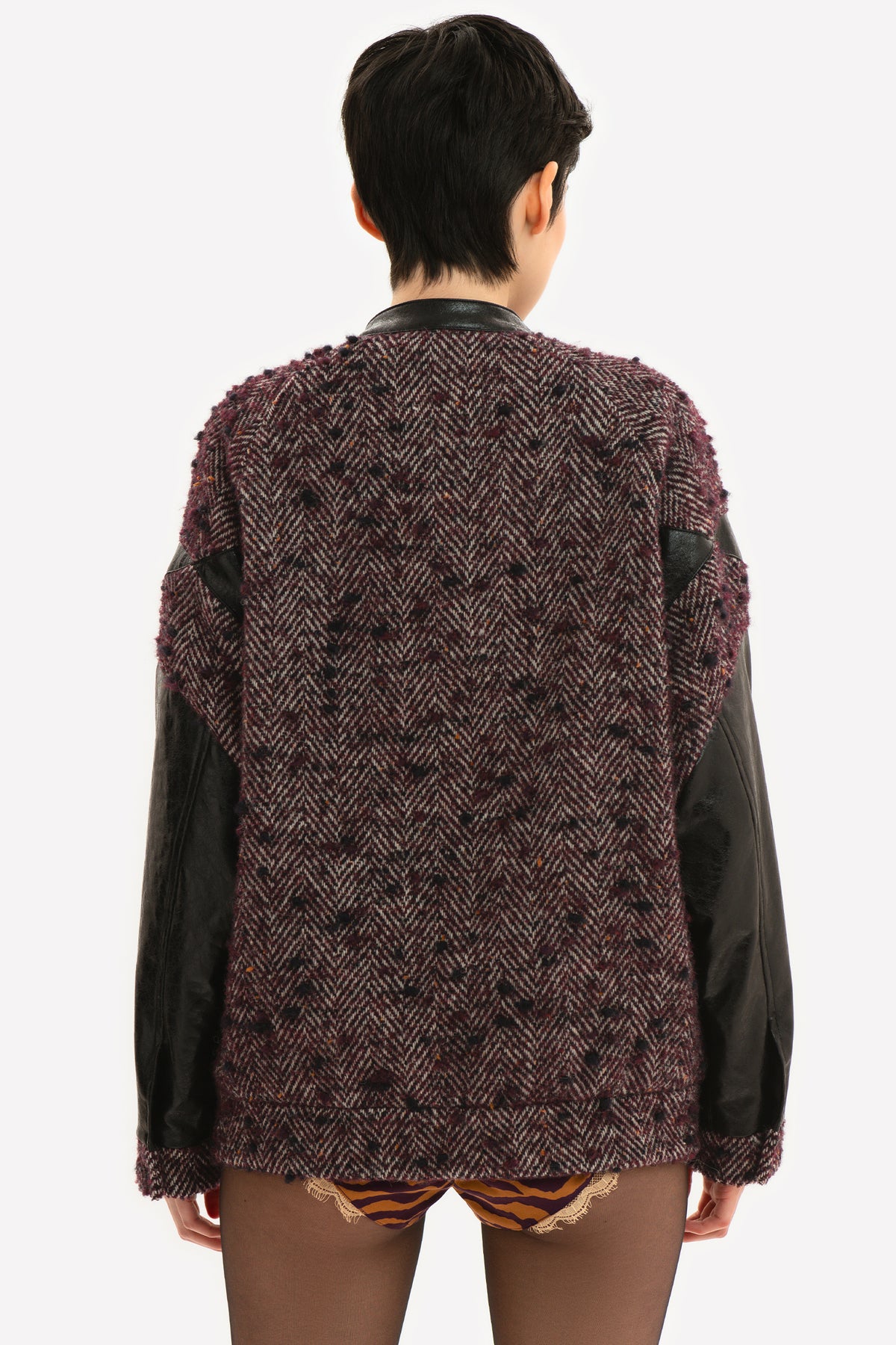 DELIA - Tweed bomber jacket Downtown