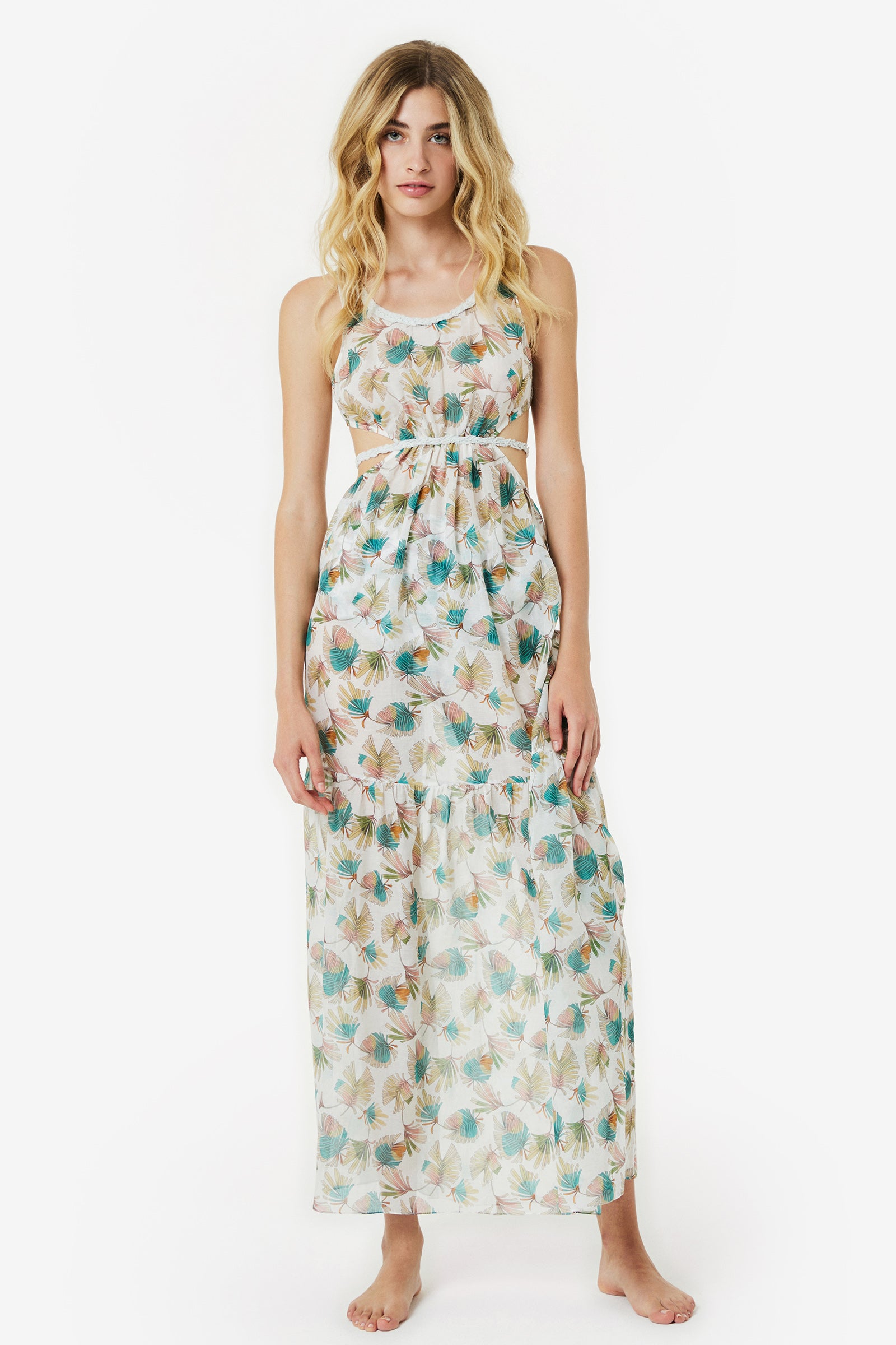 Kristina Ti FLORA - Cut-out dress Foliage