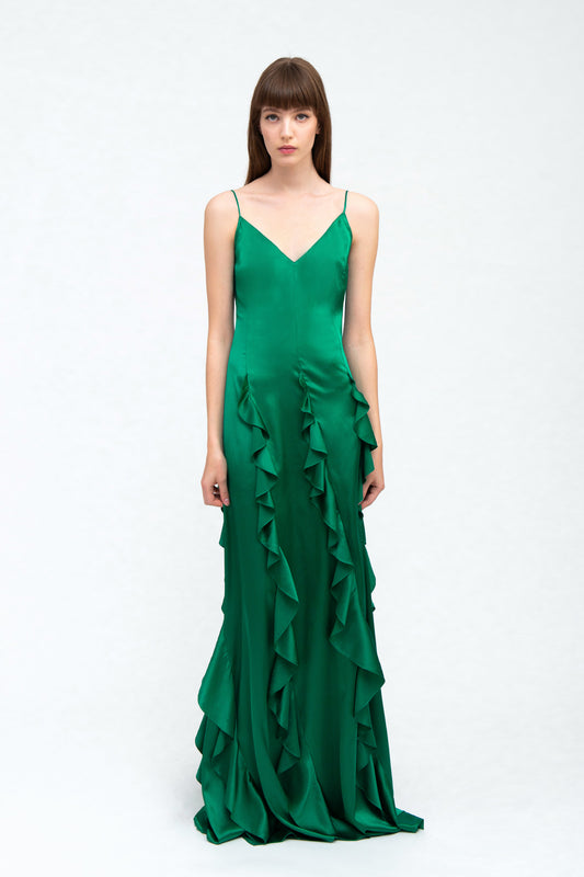 FLORA - Long silk dress