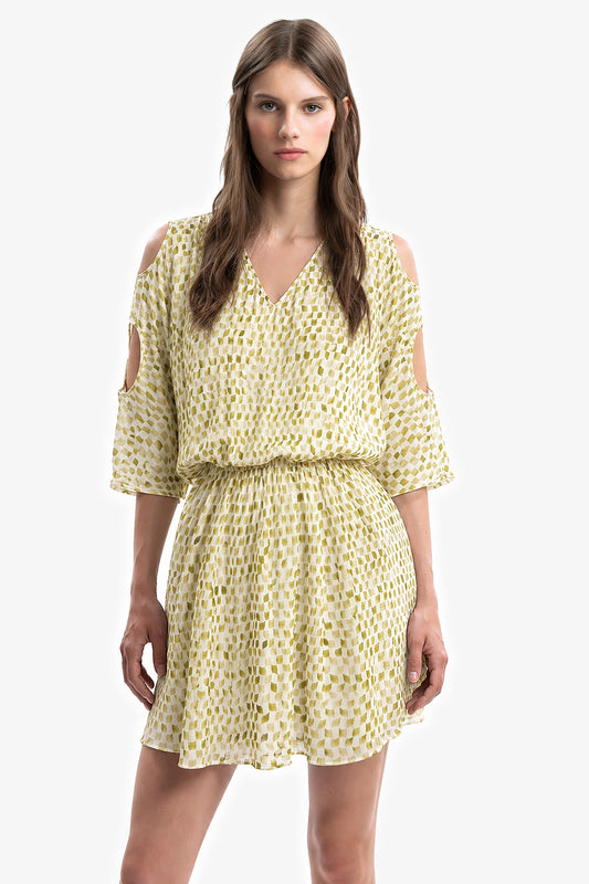 LEILA - Silk dress Brush