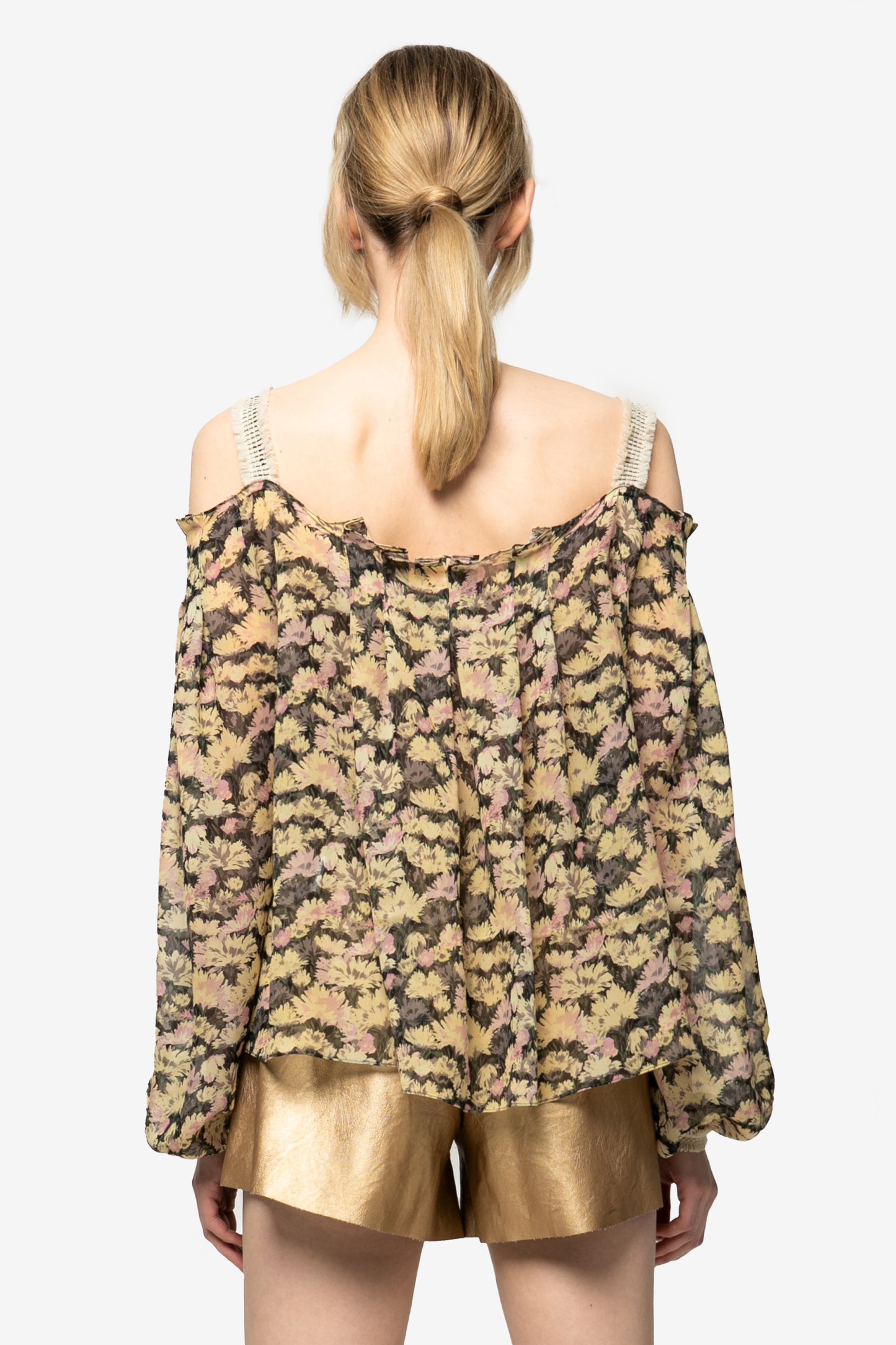 ANNIE - Foliage Off the shoulder blouse