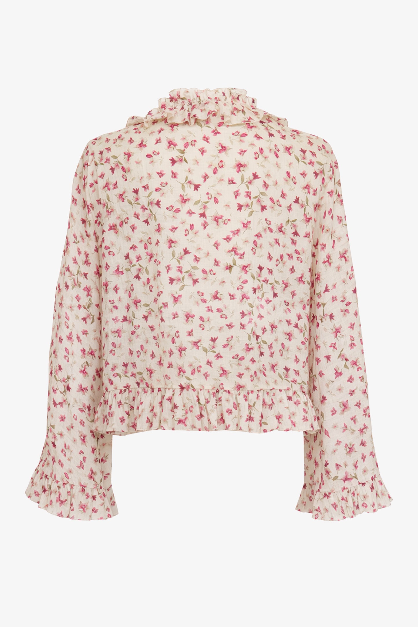 LAVINIA - Blusa crop in ramiè Magnolia