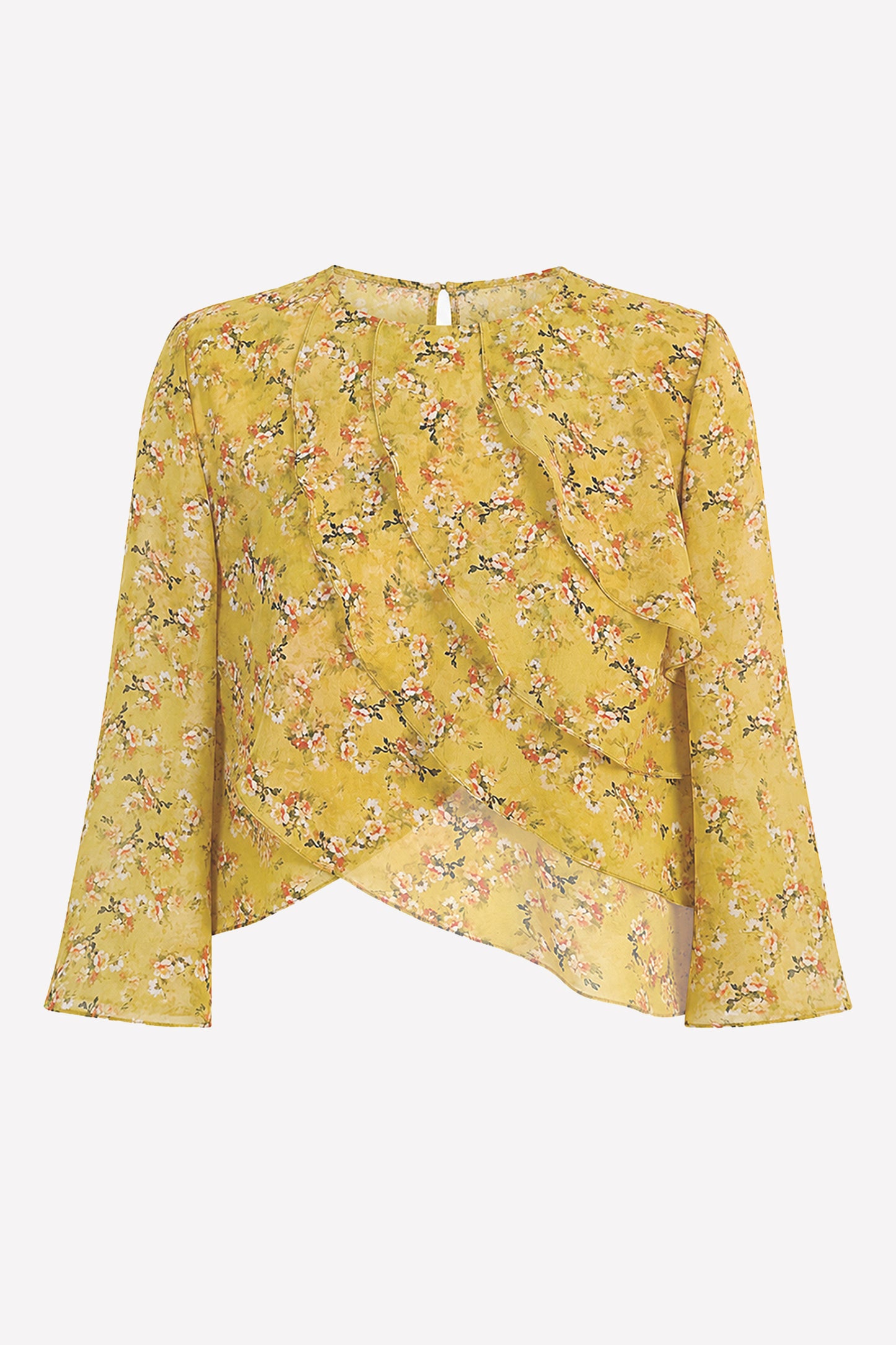 LIVIA - Blusa crop in seta Goldie