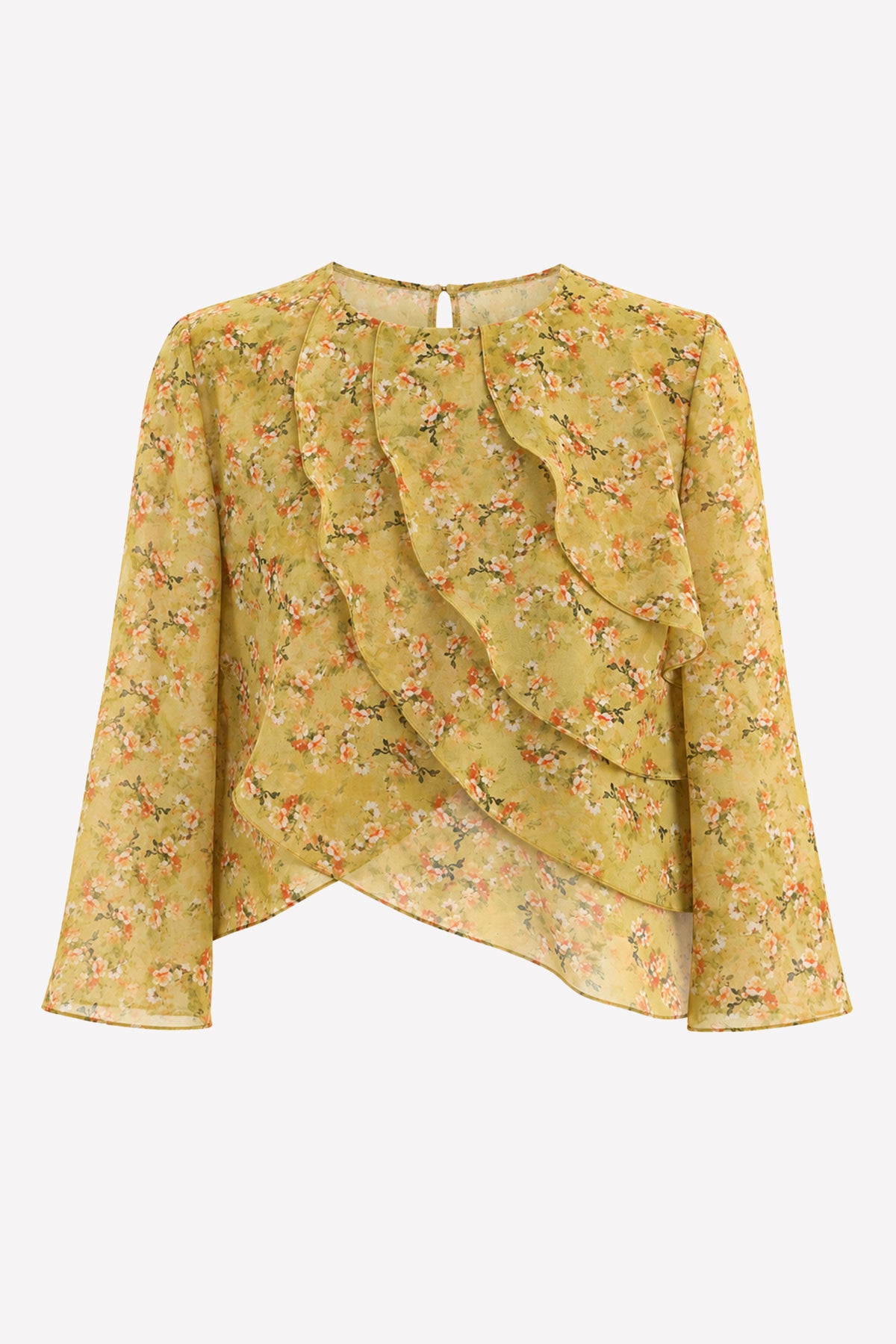 LIVIA - Silk crop blouse Goldie