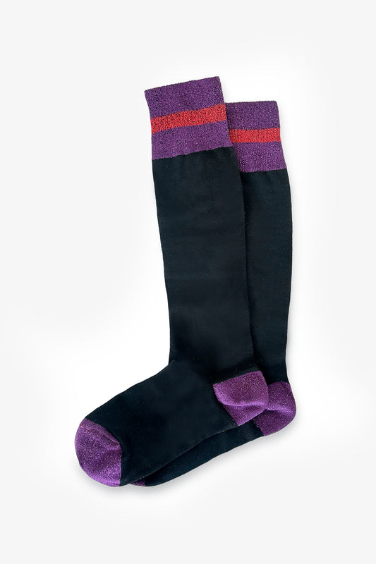 VIOLA - Calze al ginocchio Lurex