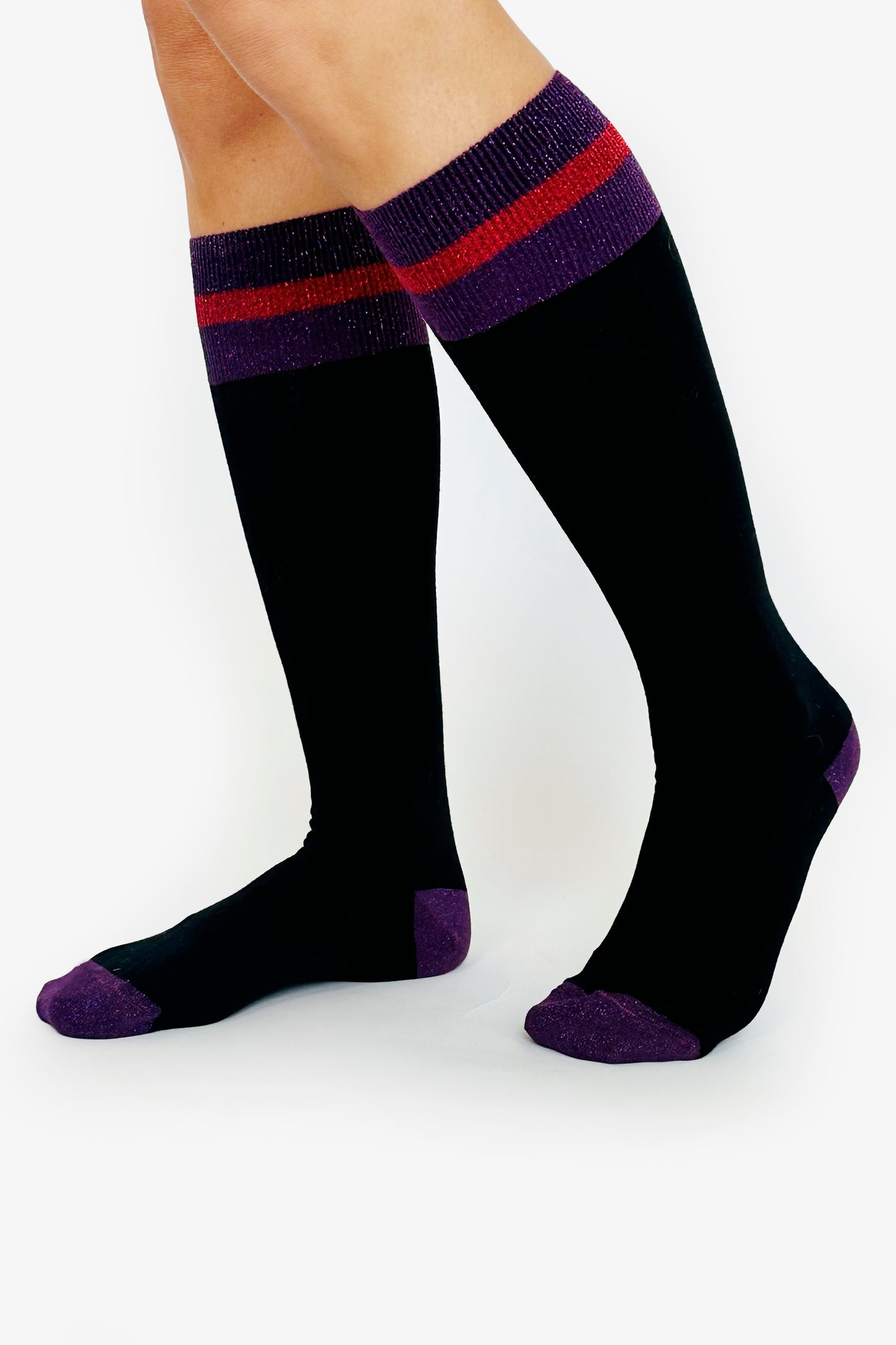 VIOLA - Lurex Knee-High Socks