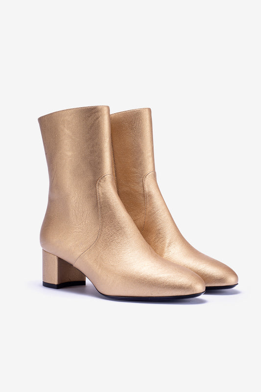 CAROLINA - Gold ankle boot