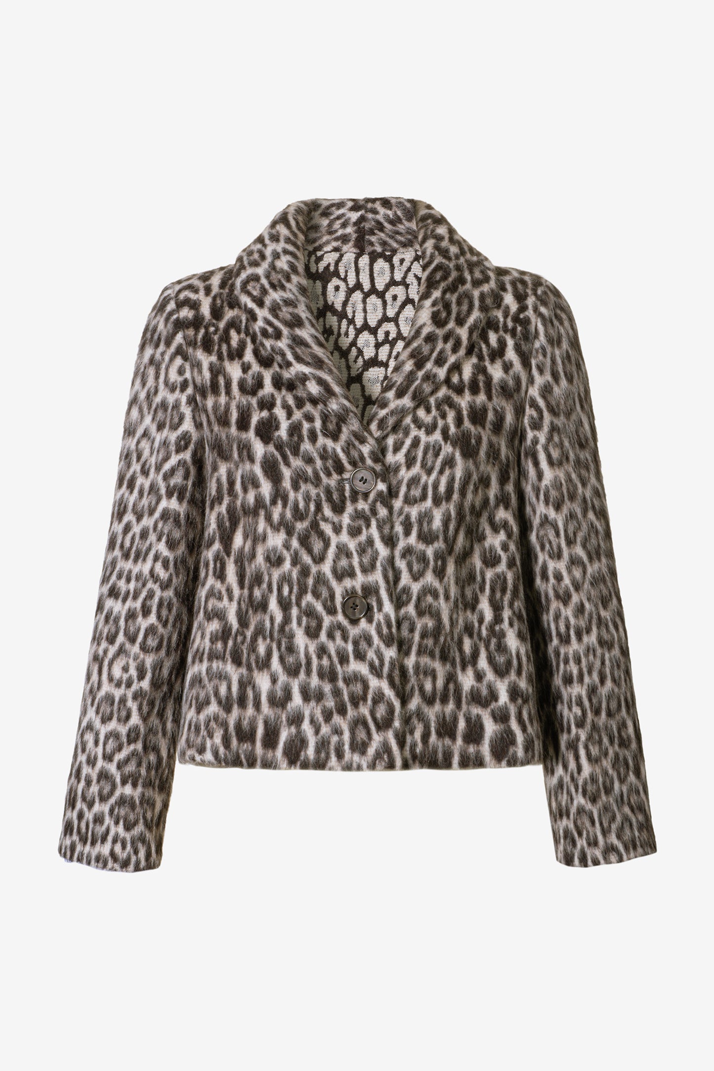 SAVANNAH - Animalier wool jacket