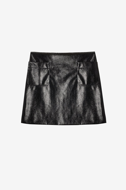 LOUISA - Vinyl mini skirt