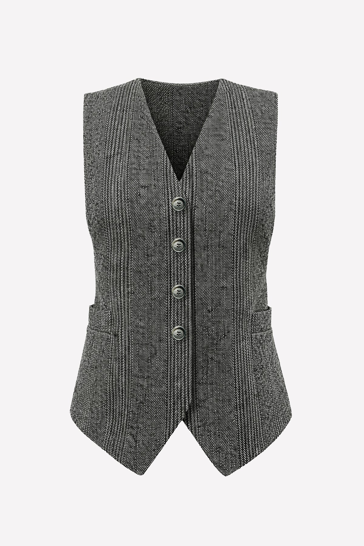 AMBRA - Gilet in lana Saltpepper