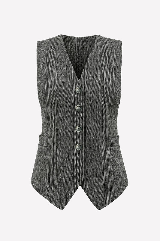 AMBRA - Gilet in lana Saltpepper