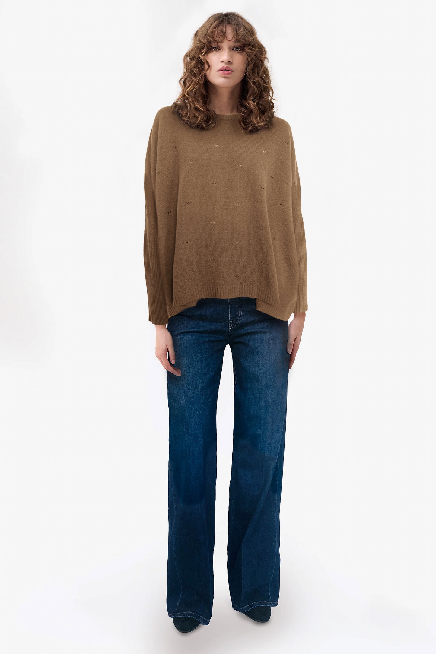 NOCCIOLA -  - Wool and cashmere poncho