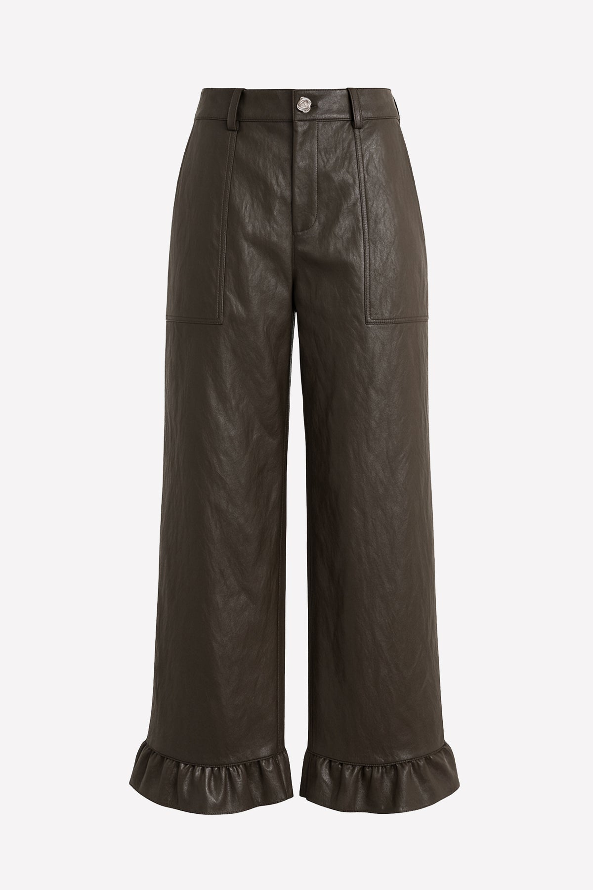 TEA - Pantalone palazzo in eco-leather Rock