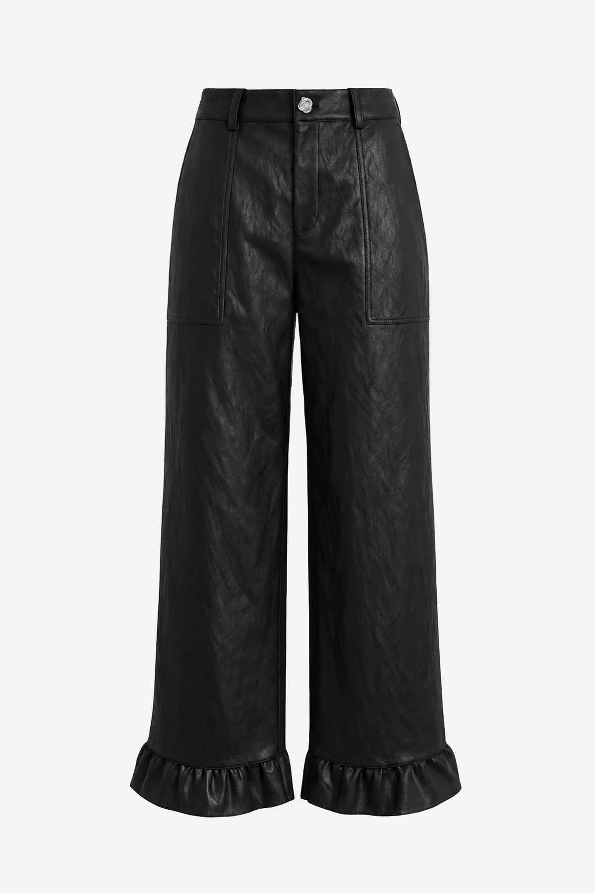 ALESSIA - Faux leather palazzo trousers Rock