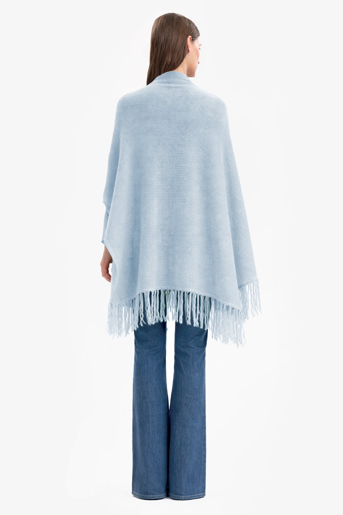 AZZURRA - Alpaca and cashmere poncho